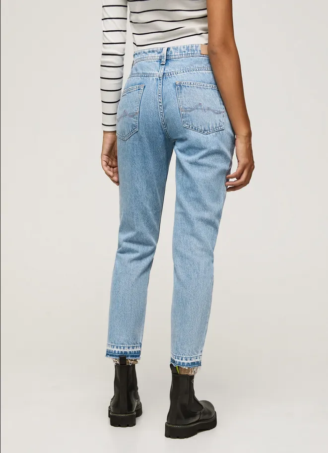 Comfy Style Performance Fit Pepe Jeans pantalone jeans da donna Violet Mom Carrot vestibilit?? a vita alta PL204176PD4R blu chiaro