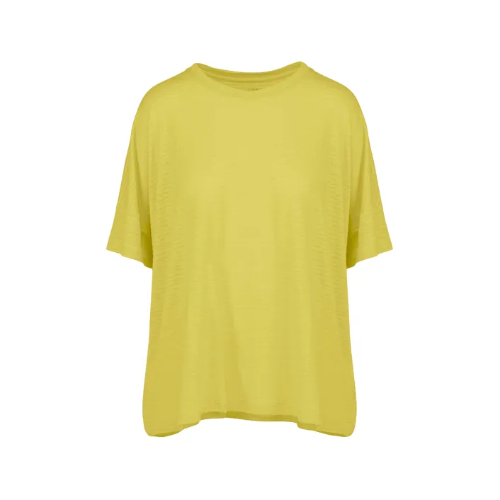 Bomboogie maglietta manica corta da donna con vestibilit?? ampia TW8937TJL5 2 giallo oro Structured silhouette Relaxed and Comfy