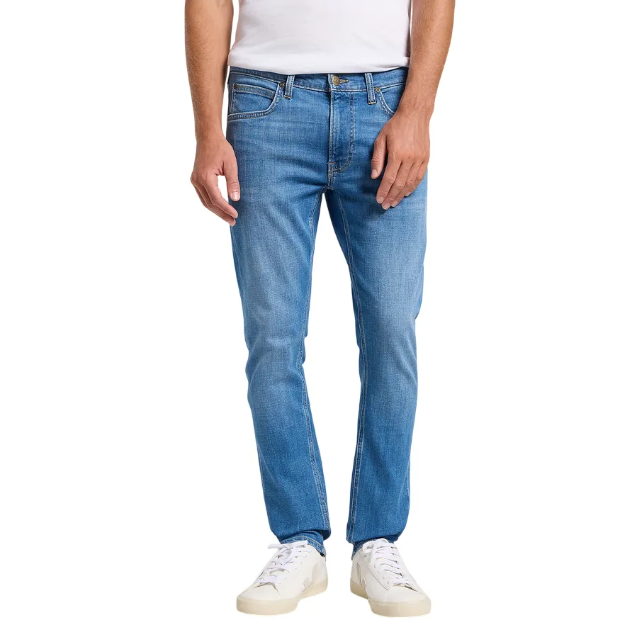 Basic Utility Fashionable Look Lee pantalone jeans da uomo Luke Low Stretch 112363975 SILO blu medio