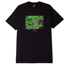 athletic style Stylish Comfort Obey maglietta manica corta Wake Up Call 165263436 nero