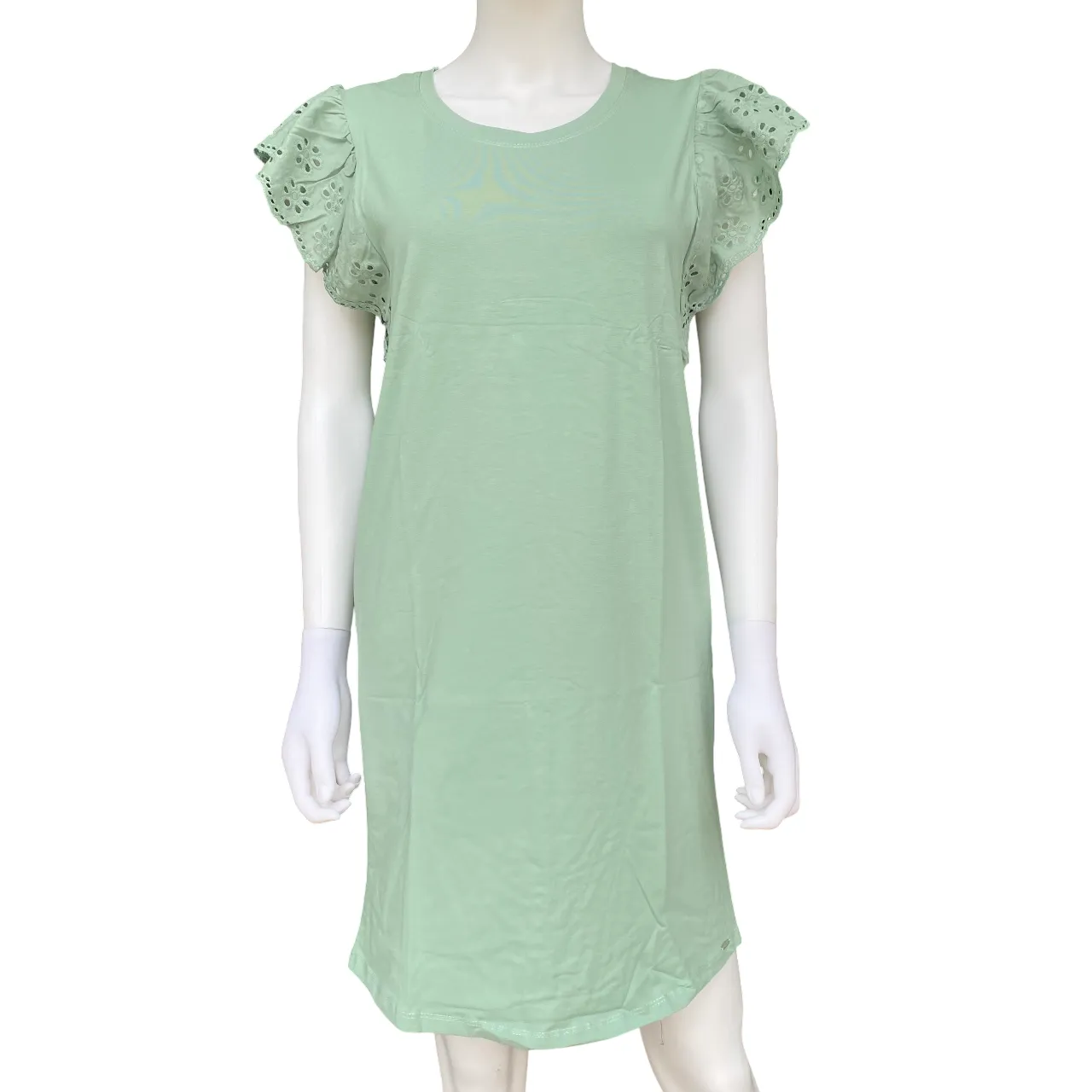 Statement-Print City Layering Astrolabio Abito Smanicato Donna M78M 671 Verde | Freschezza Estiva