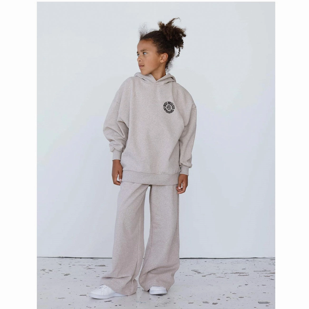 Mads N?rgaard Oatmeal Melange Organic Sweat Heidi Crewneck Street Look Pet Friendly