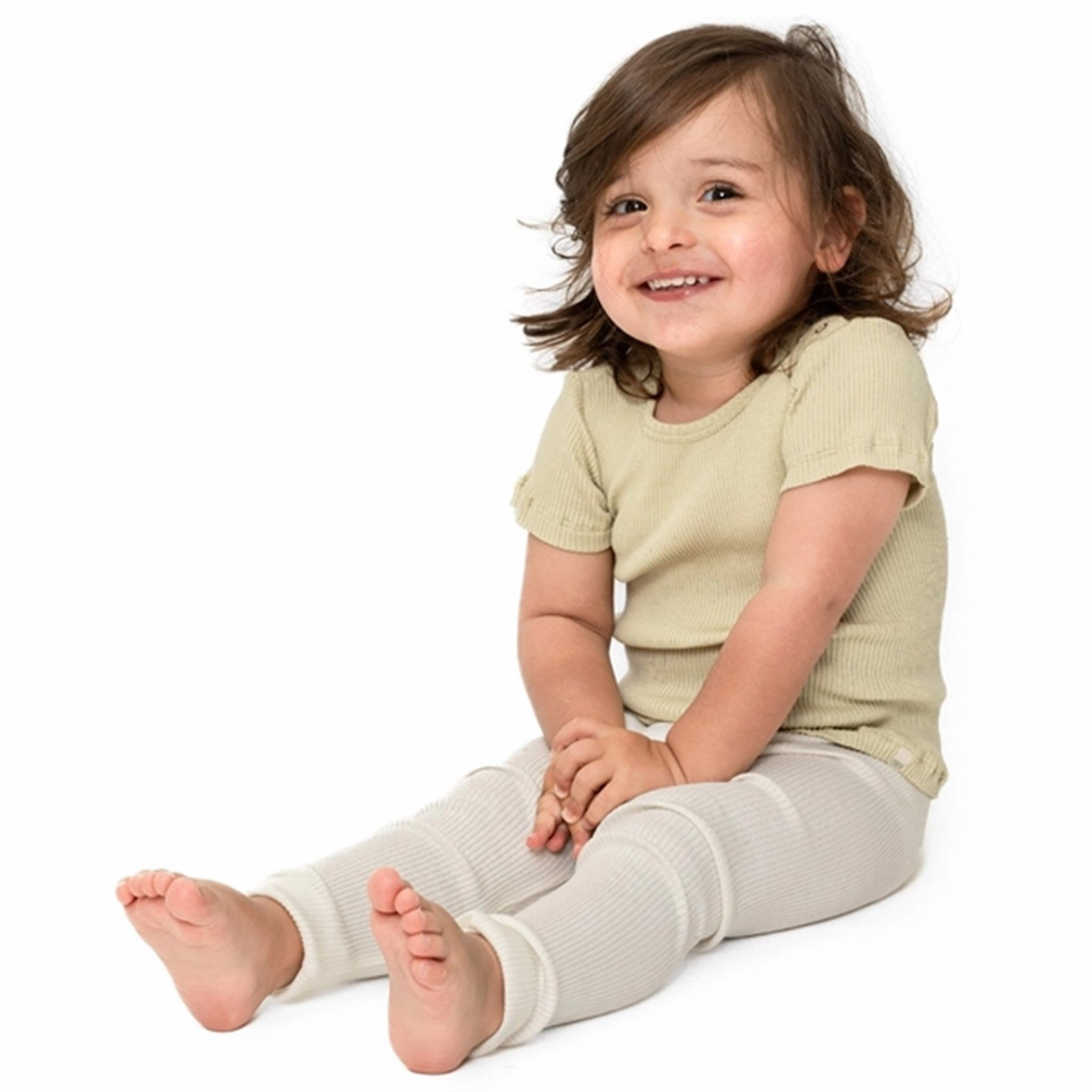 Minimalisma Bimse T-shirt Pear Light Green Sorbet Minimalist Stitching Smooth Jersey Texture