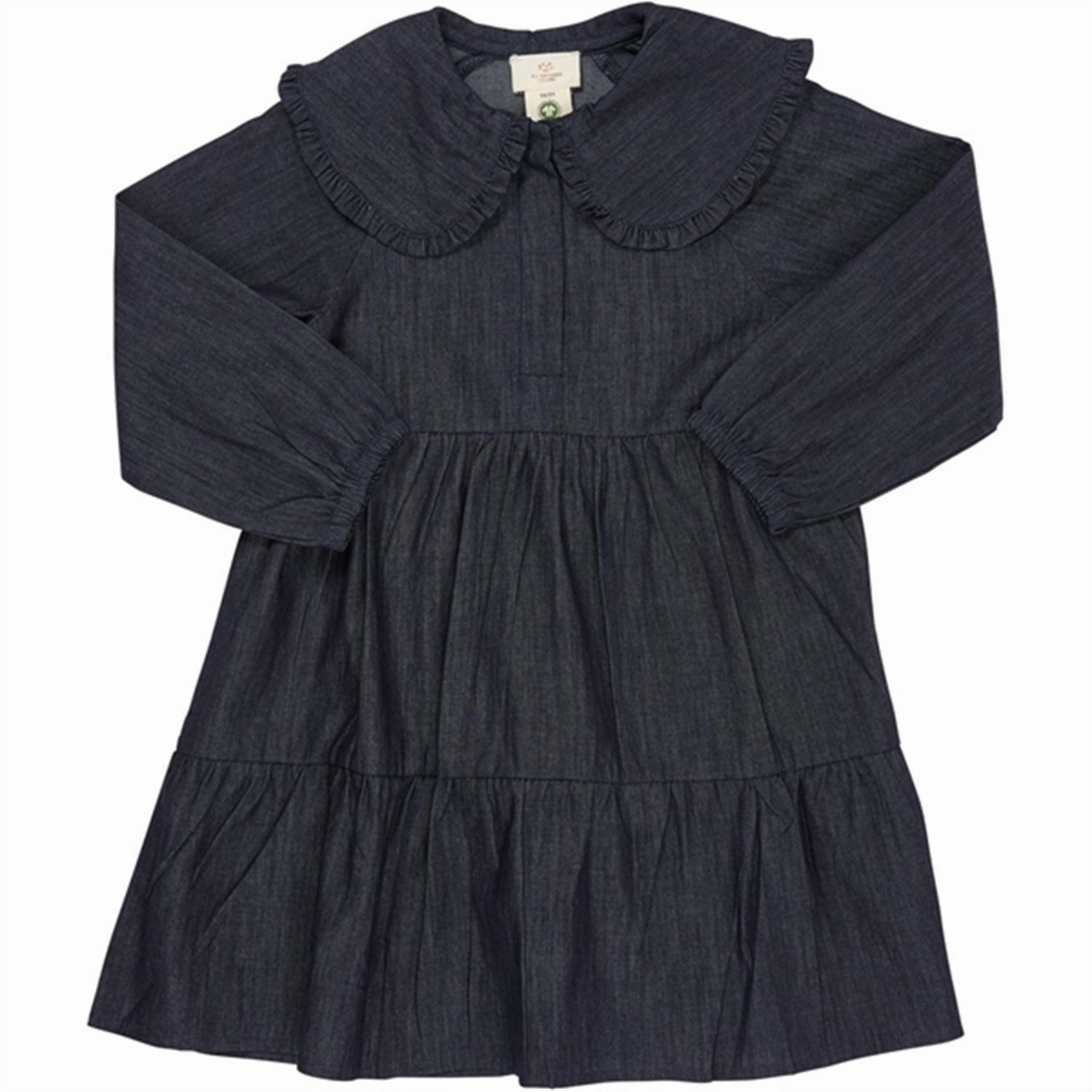 Zip Ease Copenhagen Colors Dk Denim Blue Denim Dress w. Collar