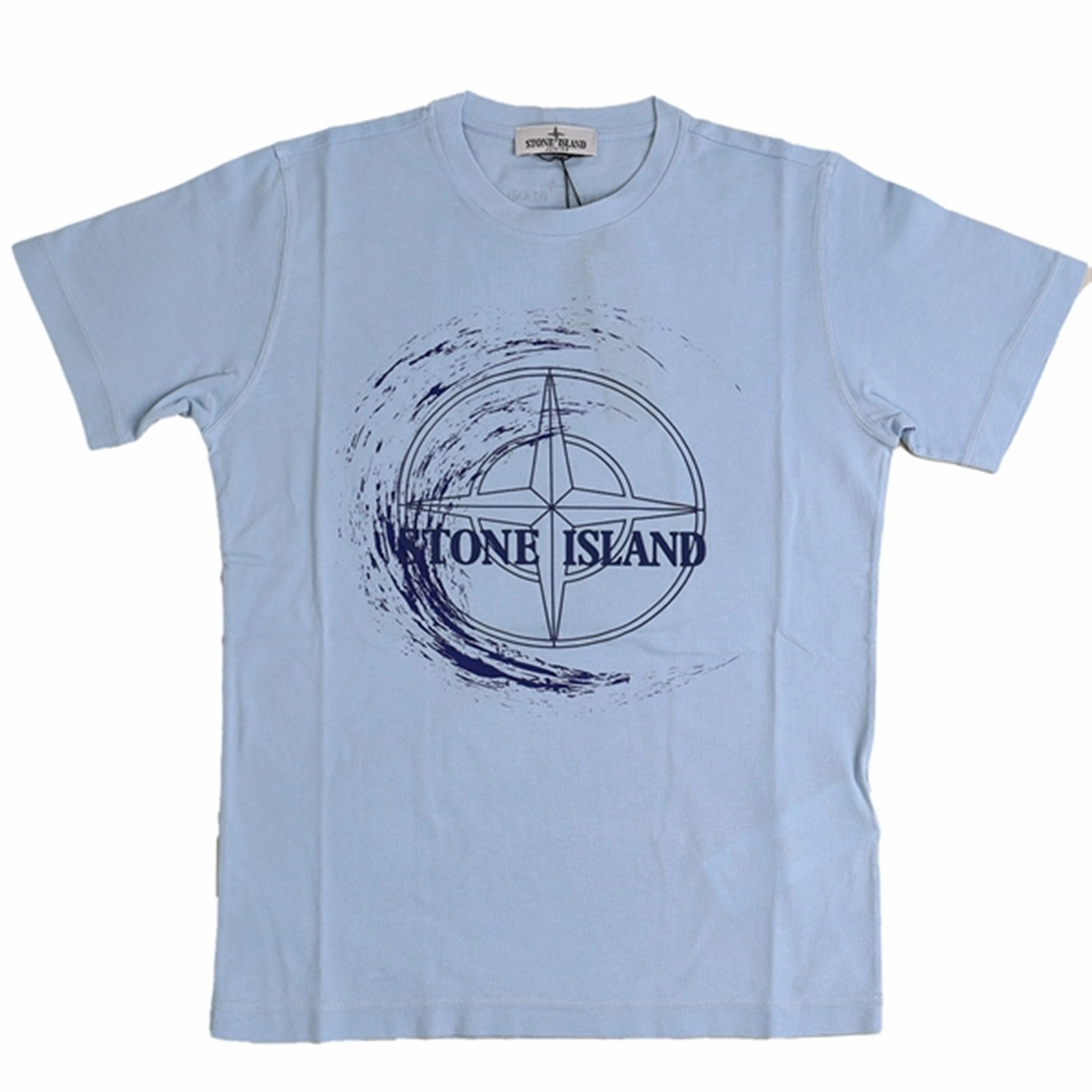 Stone Island T-shirt Blue No Shrink Fabric Wear Resistant Fabric