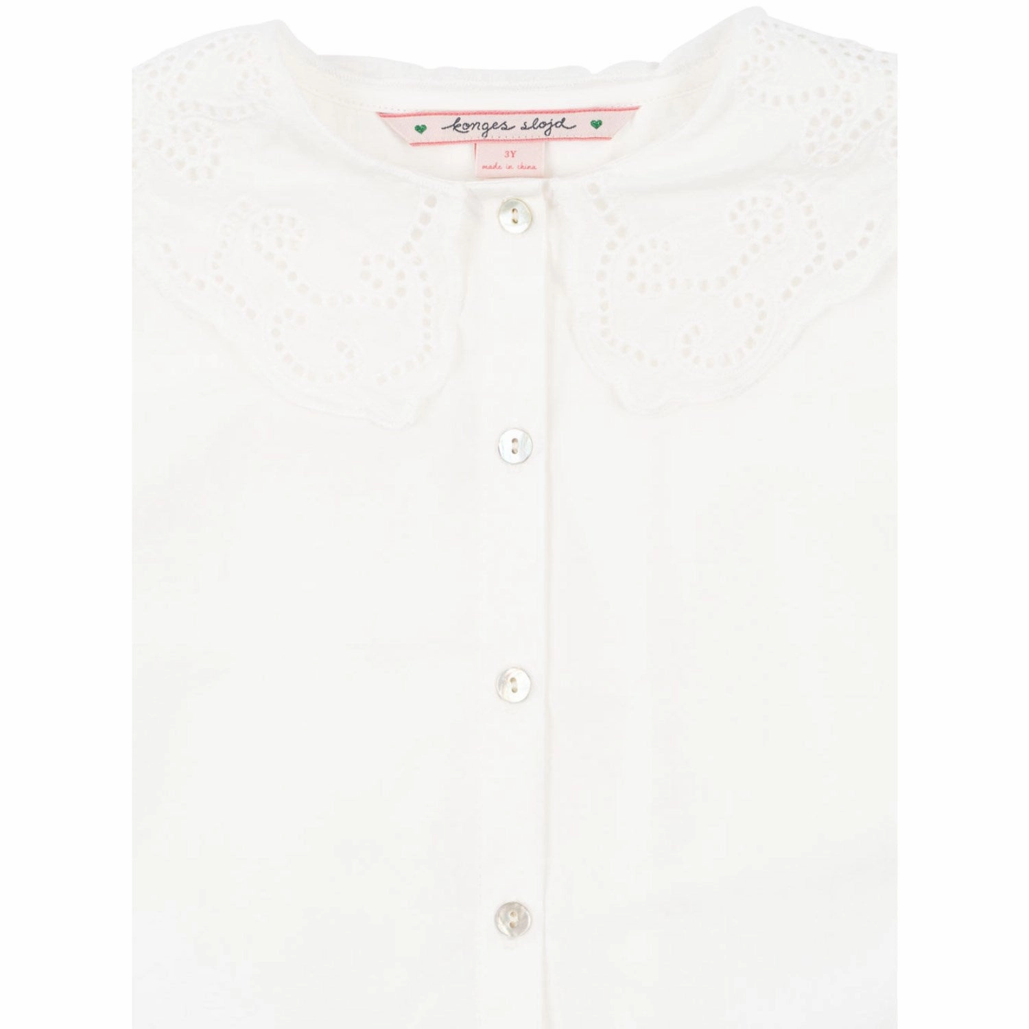 Konges Sl?jd Optic White Rilo Collar Shirt Gots Non-Iron Long Sleeve