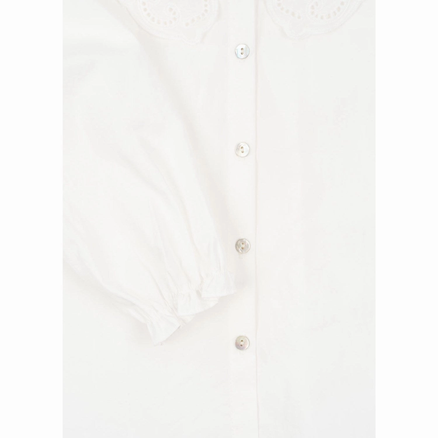 Konges Sl?jd Optic White Rilo Collar Shirt Gots Thermal Regulation Fabric
