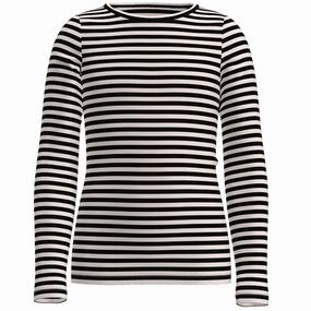 Gym Appropriate Wrinkle Resistant Material Name it Black Suraja Blouse Stripe Noos