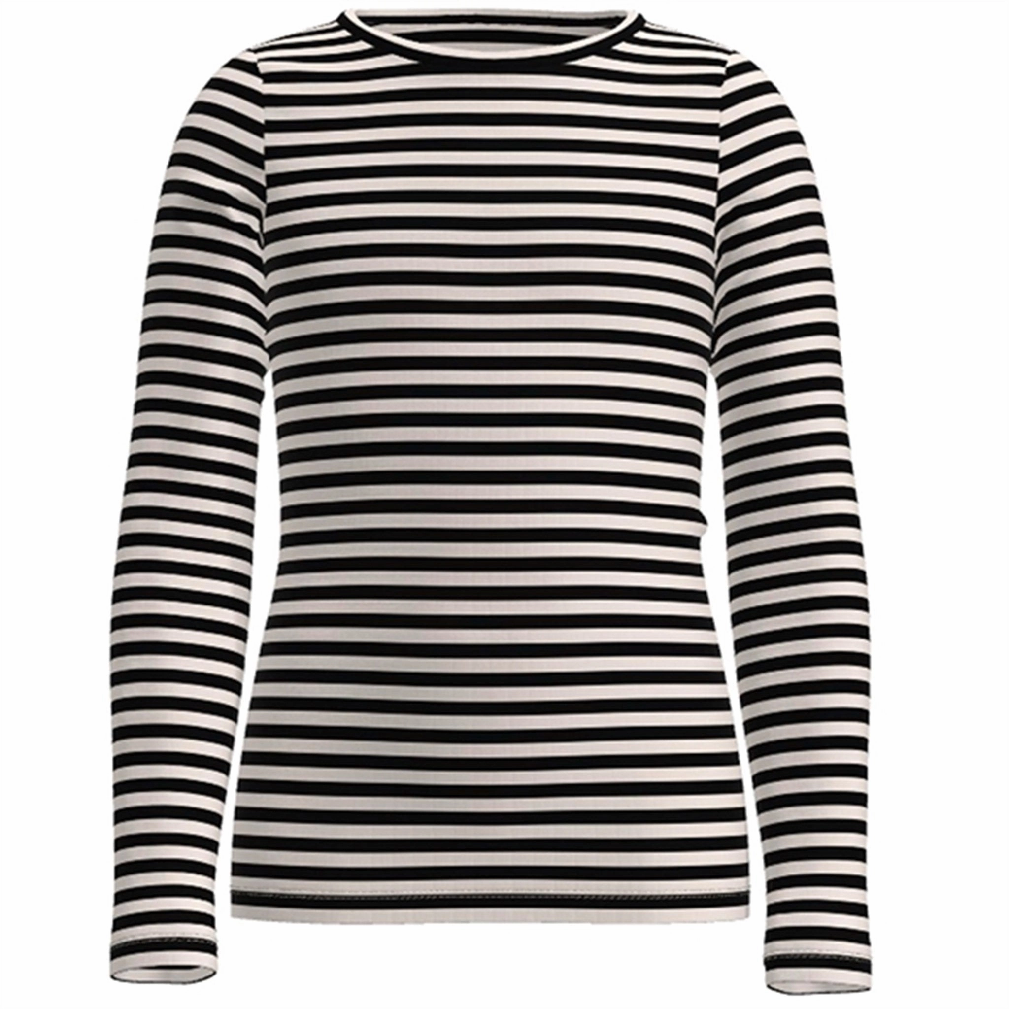 Gym Appropriate Wrinkle Resistant Material Name it Black Suraja Blouse Stripe Noos