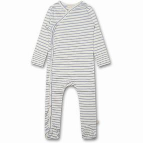 Relax Guest Active Classic Petit Piao Spring Blue Jumpsuit Fold Modal Striped