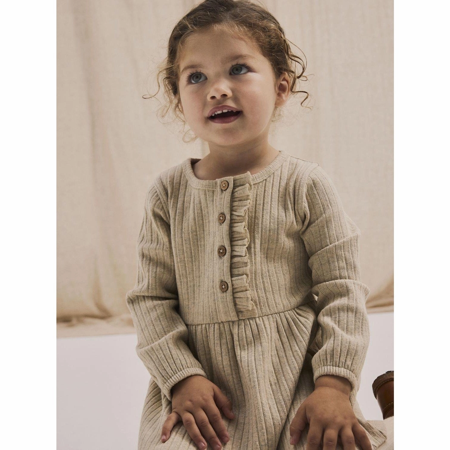 Lil'Atelier Bleached Sand Niva Dress Editor??s-Pick