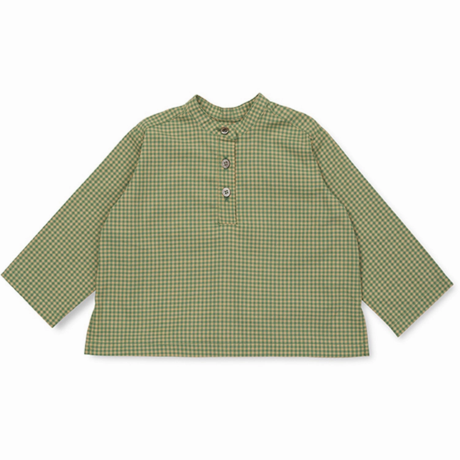 Layered Hemline Unisex Option Lalaby Green Check Carlo Shirt Baby