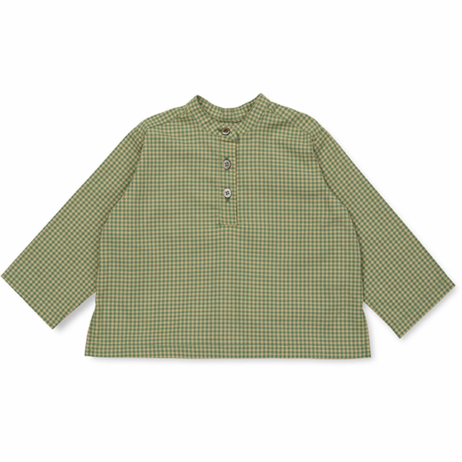 Lalaby Green Check Carlo Shirt Baby Contemporary Design Earthy Palette