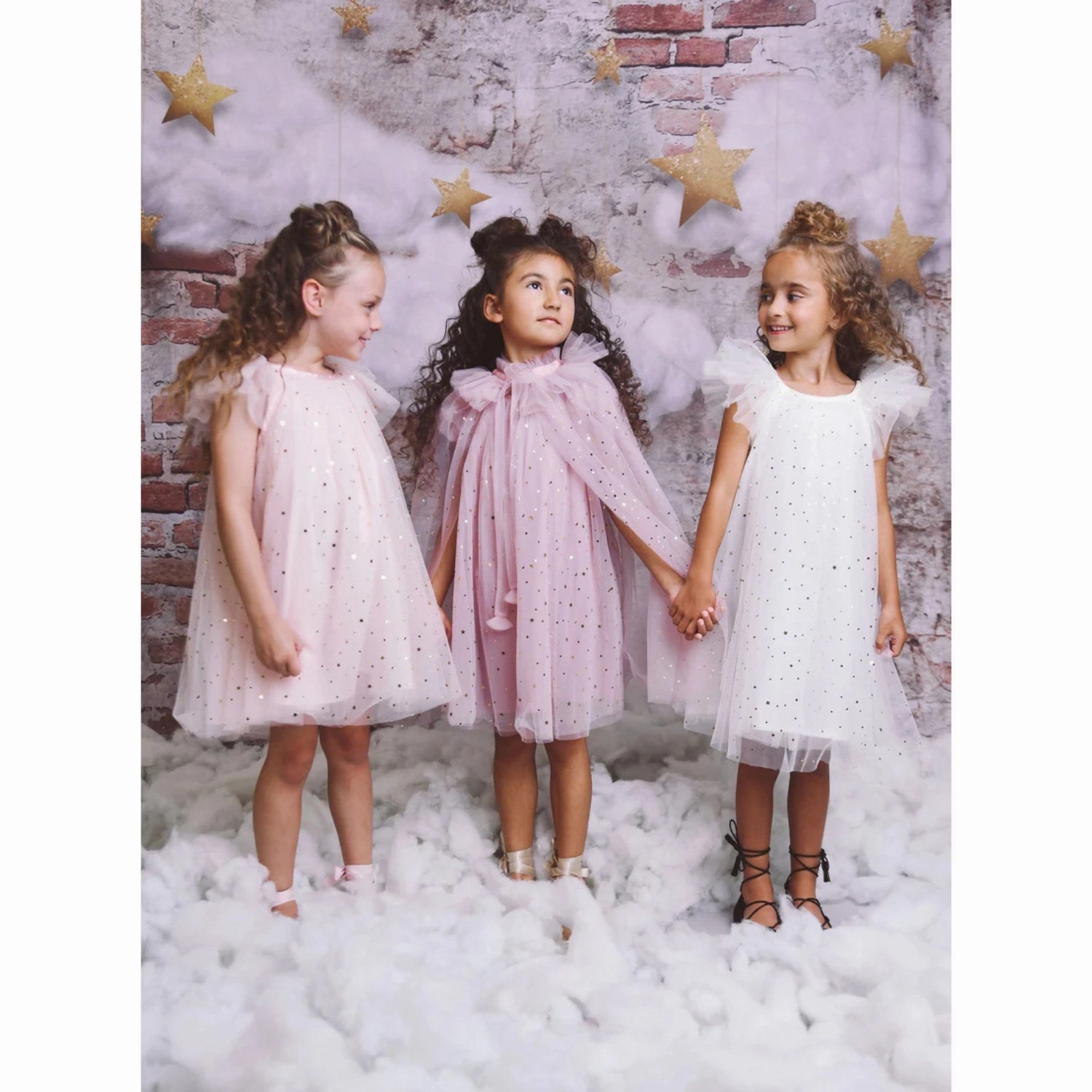 Ruffle Hem Neat Stitch Dolly by Le Petit Tom Tulle Fairy Dress Pink