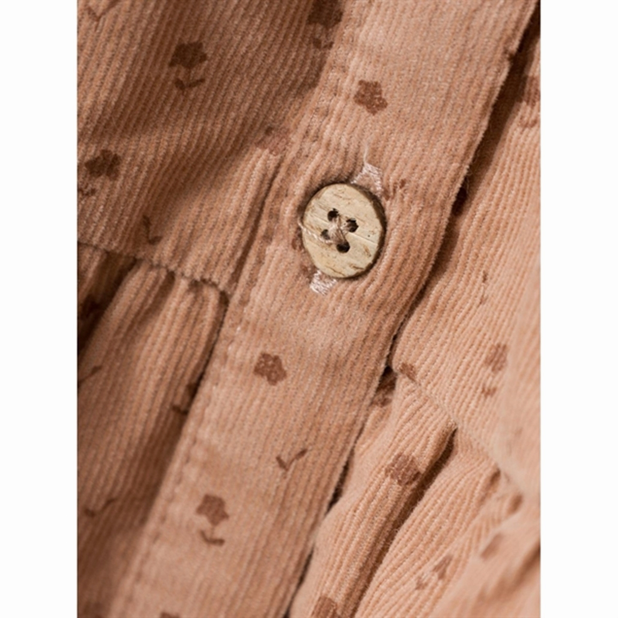 Soft Movement Satin-Edge Lil'Atelier Nougat Alva Loose Corduroy Dress