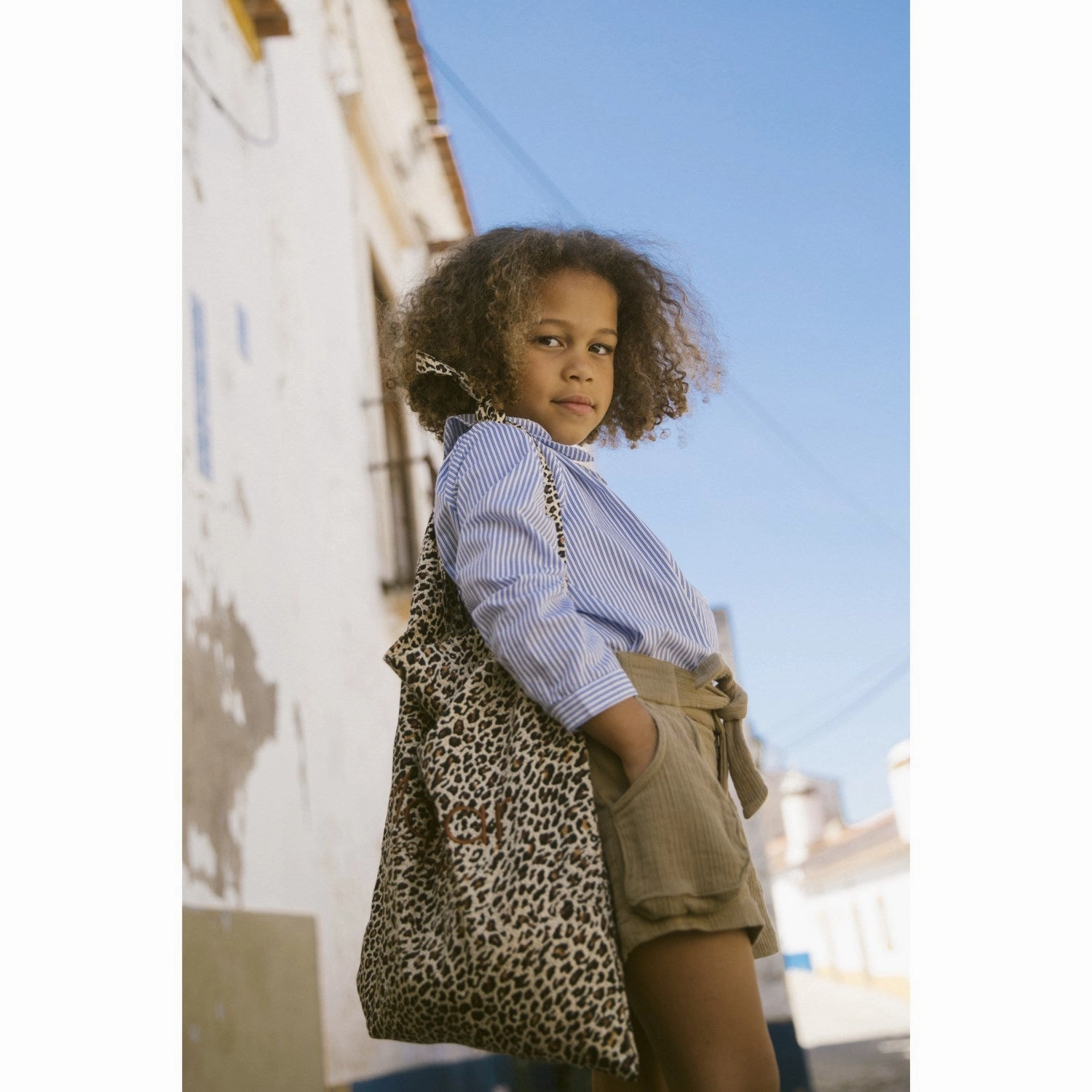 MarMar Poplin Bolich Blue Strips Talea Shirt Sleeveless Cut