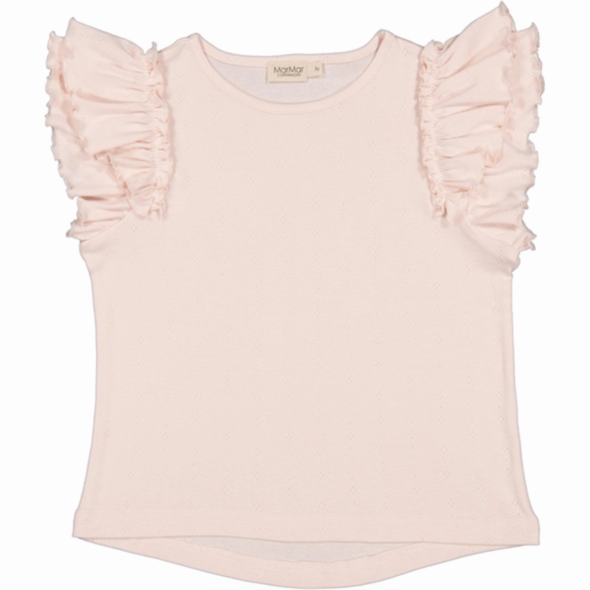 Comfy Fit Layer MarMar Modal Pointelle Pink Dahlia Tavora Frill T-shirt