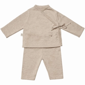 Smooth Zipper Design Huttelihut Vad Baby Set Camel