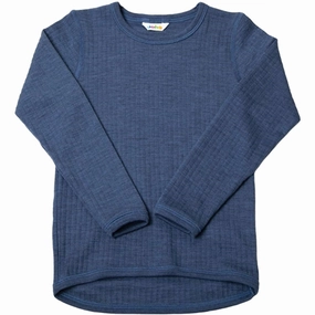 Trendsetter Choice Neutral Shade Joha Wool Blue Melange Blouse