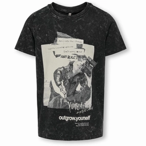 kids ONLY Black Pernille Style T-Shirt Stylish Day Wear TemperatureControl Fabric