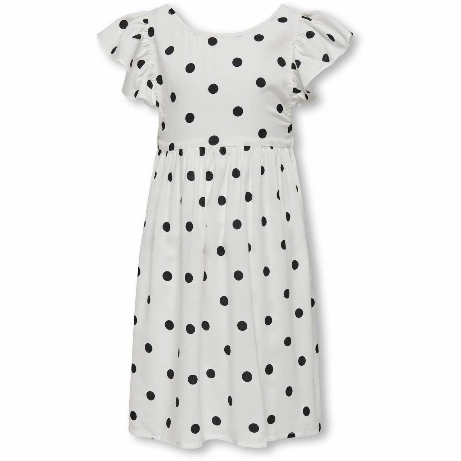 kids ONLY Cloud Dancer Black Dot Dotty Detail Dress Fashion Mix