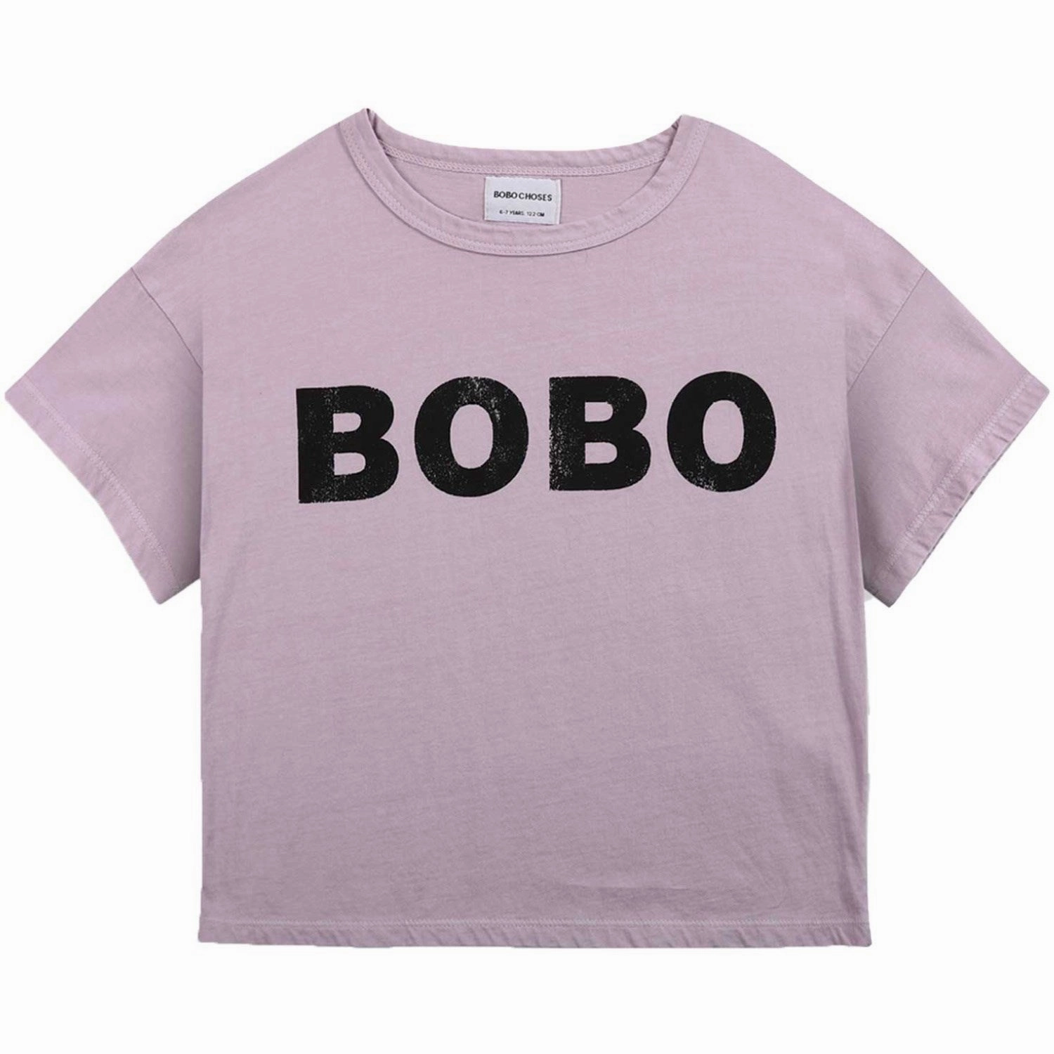 Cotton Blend Bobo Choses Pale Mauve Short Sleeve T-Shirt
