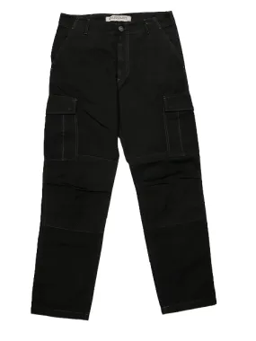 The Blue Skin Pantalone da uomo Cargo in Ripstop vestibilit?? comoda a vita alta CARG22L nero FadeResistantTreatment EcoFriendlyMaterial