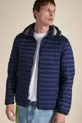 Quilted Panels Ciesse Piumini giacca con cappuccio da uomo in piuma leggera Larry 245CFMJ00126 blu