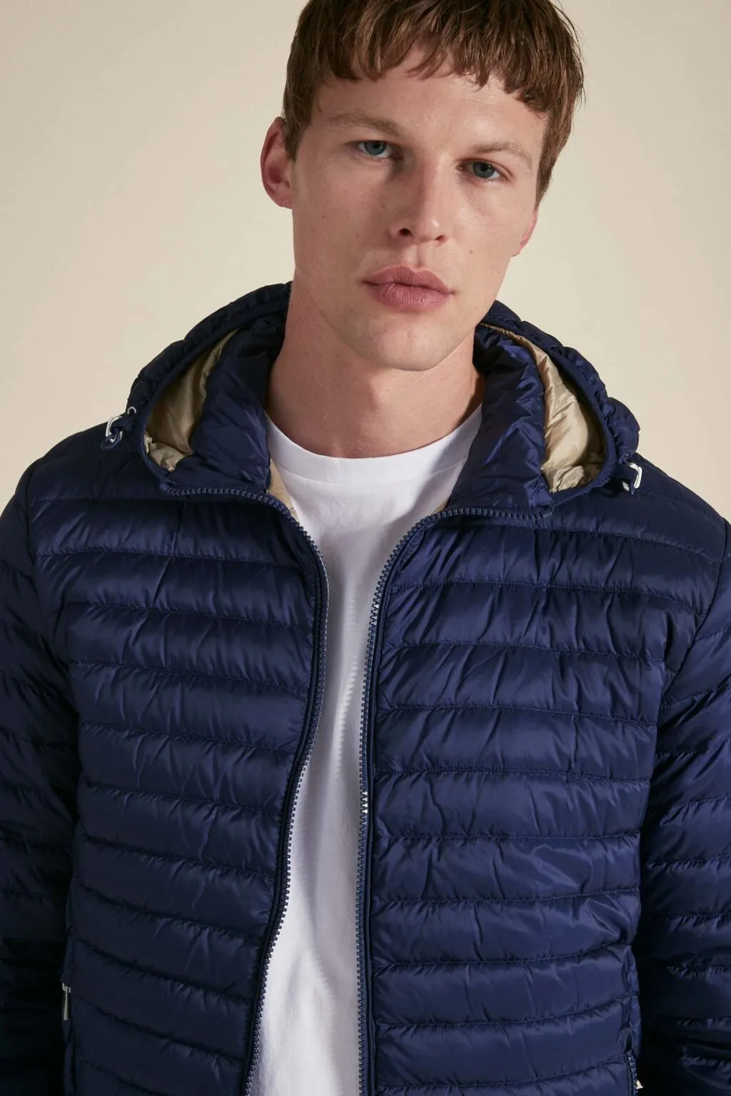 Ciesse Piumini giacca con cappuccio da uomo in piuma leggera Larry 245CFMJ00126 blu Easter wear Allow