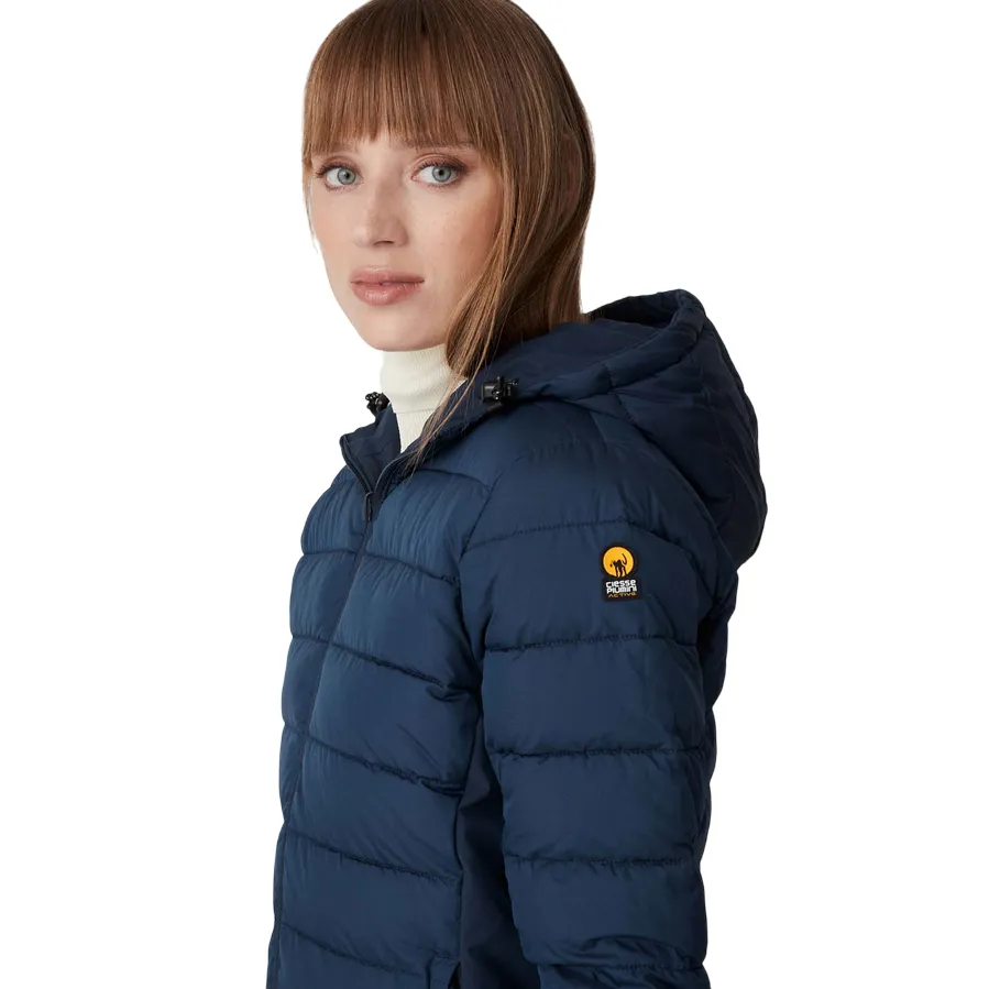 Cold-Weather Comfort Street Style Ciesse Piumini Giacca da donna con cappuccio linea sfiancata e reversibile Jusy blu