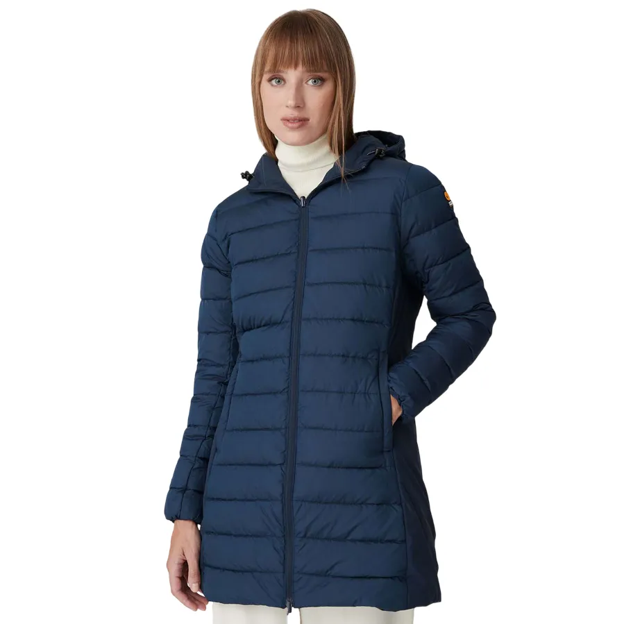 Modern Look Support Ciesse Piumini Giacca da donna con cappuccio linea sfiancata e reversibile Jusy blu