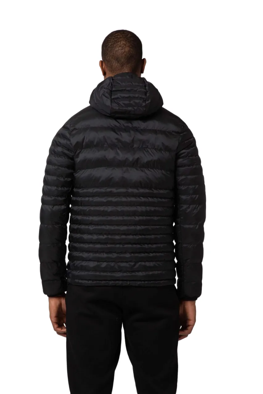 Ciesse Piumini Giacca da uomo corta con cappuccio Keefe nero Premium Jacket Manufacture