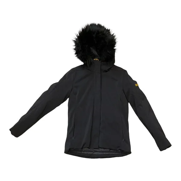 Ciesse Piumini piumino da donna con cappuccio e pelliccia 201XXW 196CO nero Reflective accents Game Day