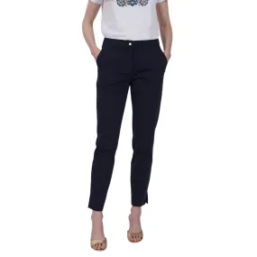 Relaxed Fit Design Yes Zee Pantalone Donna Chinos in Punto Milano 1016 P378 CE00 Blu