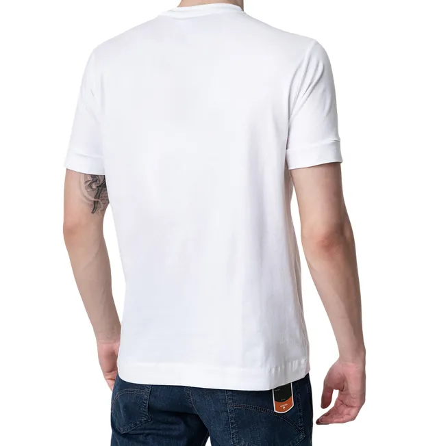 Casual Layering Hamaki-Ho maglietta manica corta da uomo in cotone PE229H bianco