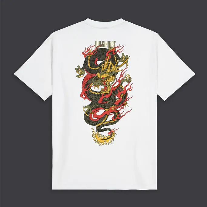 Unisex style Dolly Noire t-shirt manica corta Ryu Dragon Tee TS172-TA-02 white