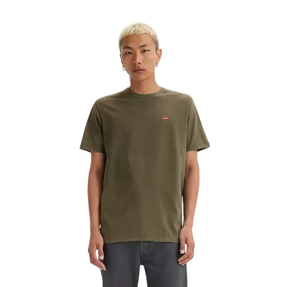 Levi's maglietta manica corta da uomo Housemark Original Little Logo 566050021 verde Minimal Look