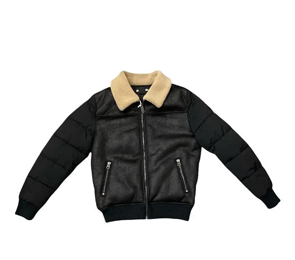 Dynamic Feel Censured giacca da uomo con collo pelliccia Combo Shearling JM4054T FSNY 90 nero