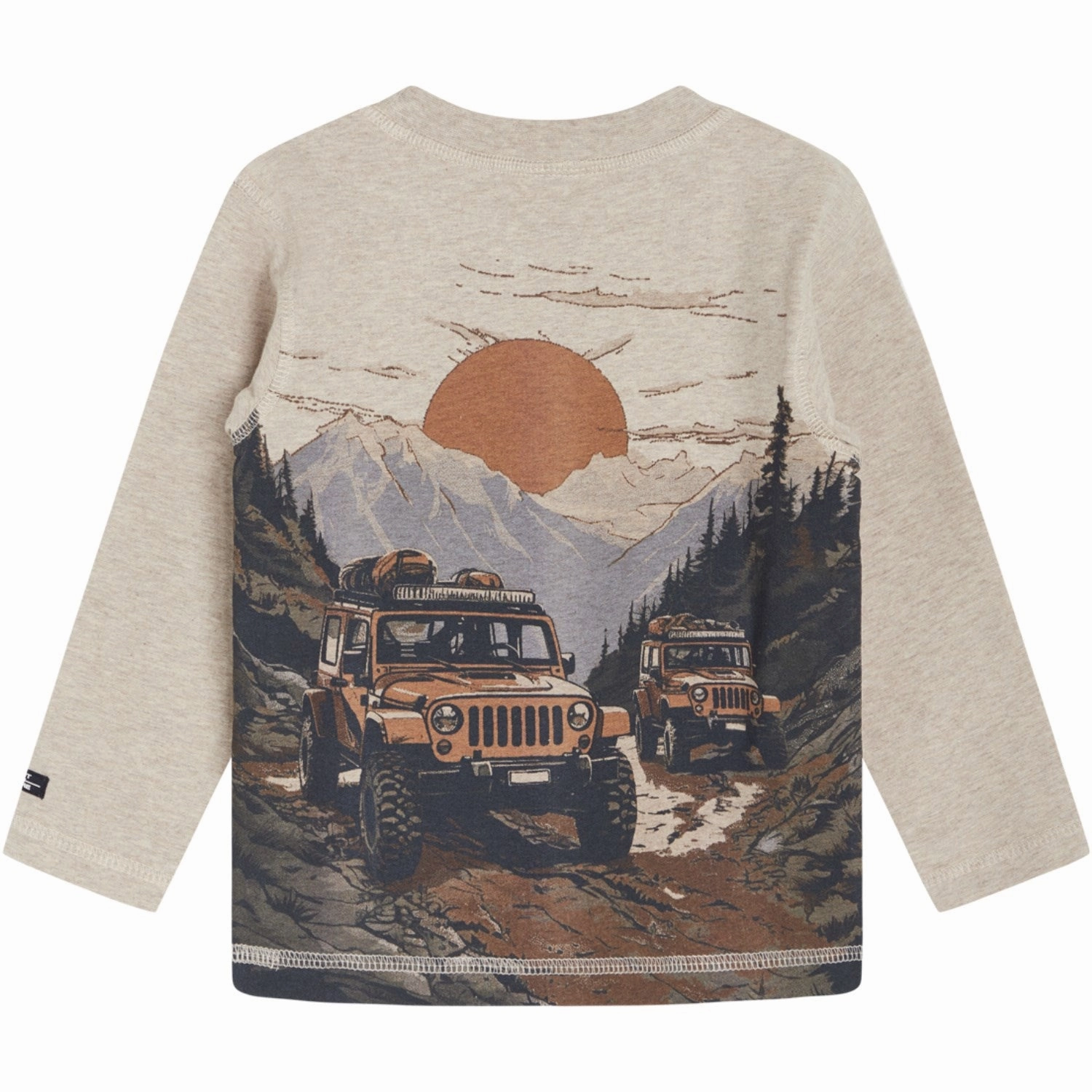 Double Stitched Hems Anti Cling Fabric Hust & Claire Beige Melange Anton Blouse