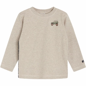 Fade Resistant Formula Hust & Claire Beige Melange Anton Blouse