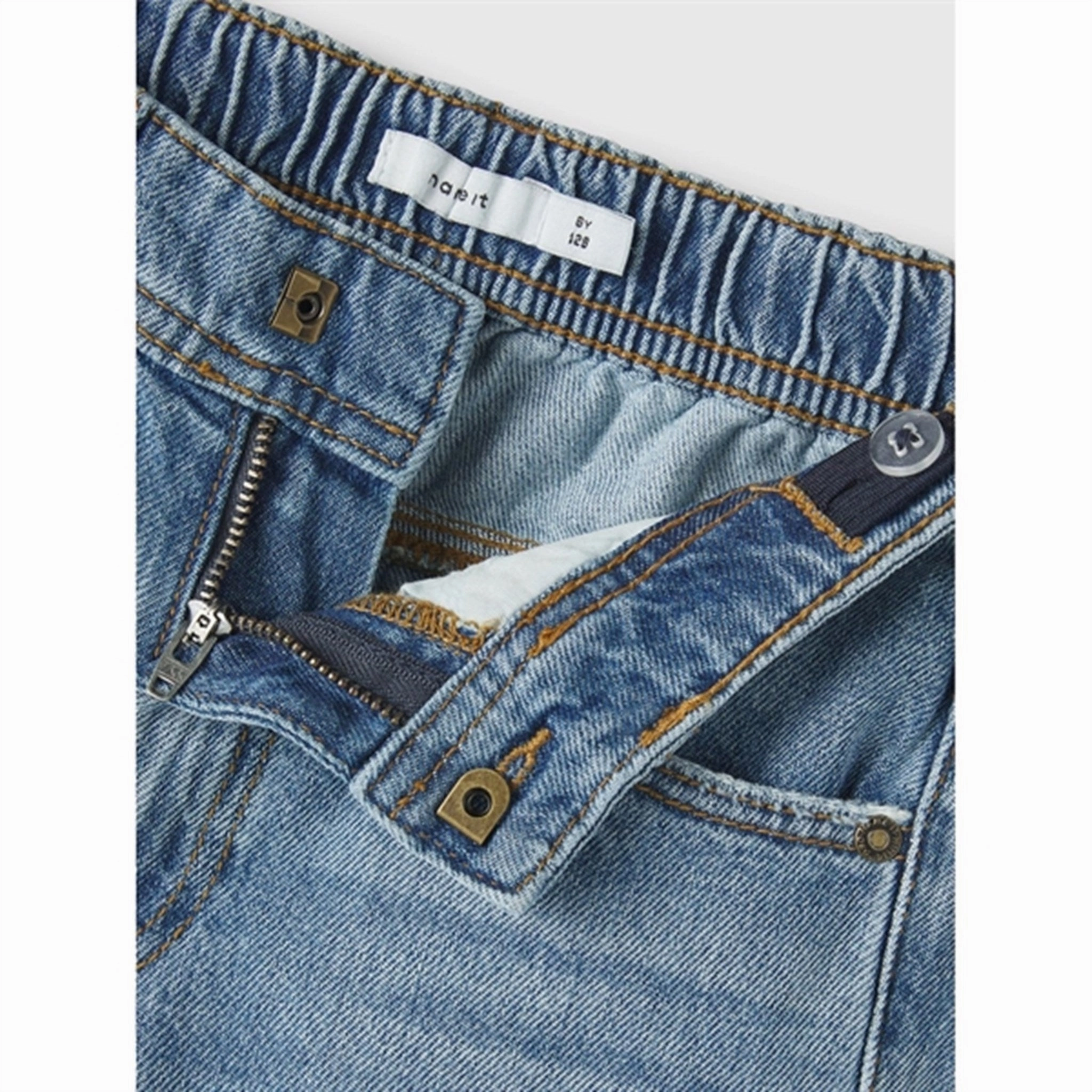 Cropped length Modern Youth Style Party Look Name it Medium Blue Denim Sidney Tapered Jeans