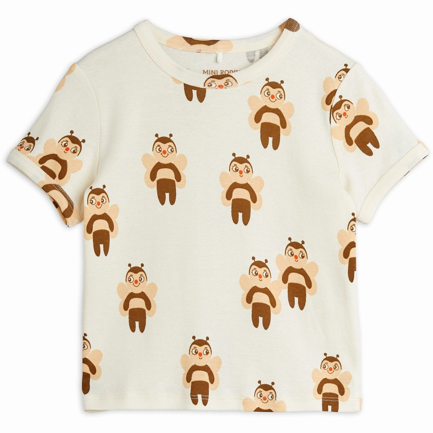 Mini Rodini Offwhite Bees AOP Ss Tee Everyday Fashion Look