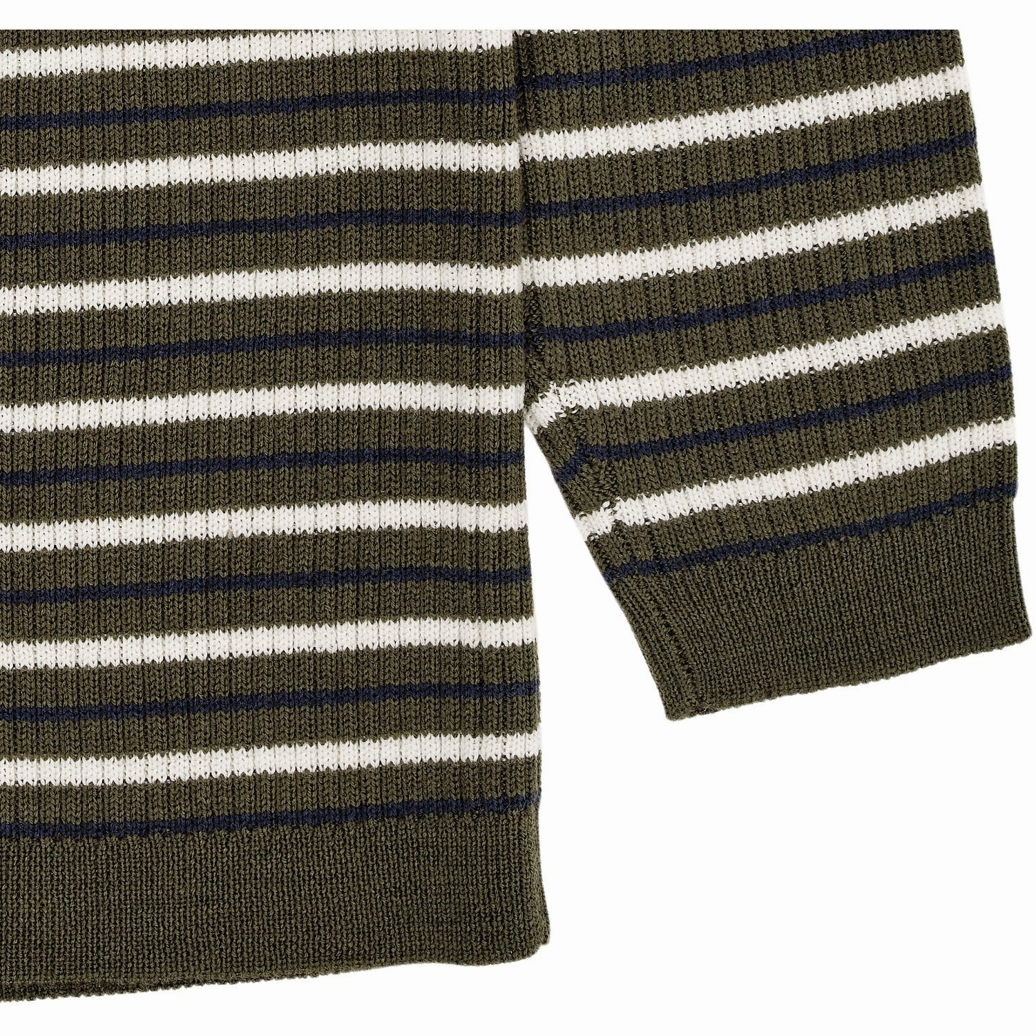 Copenhagen Colors Forrest Green Combi Merino Classic Rib Blouse Low Profile Pocket Design tall size