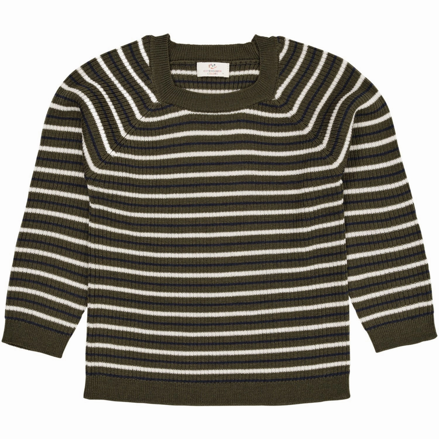 Modern Appeal Copenhagen Colors Forrest Green Combi Merino Classic Rib Blouse