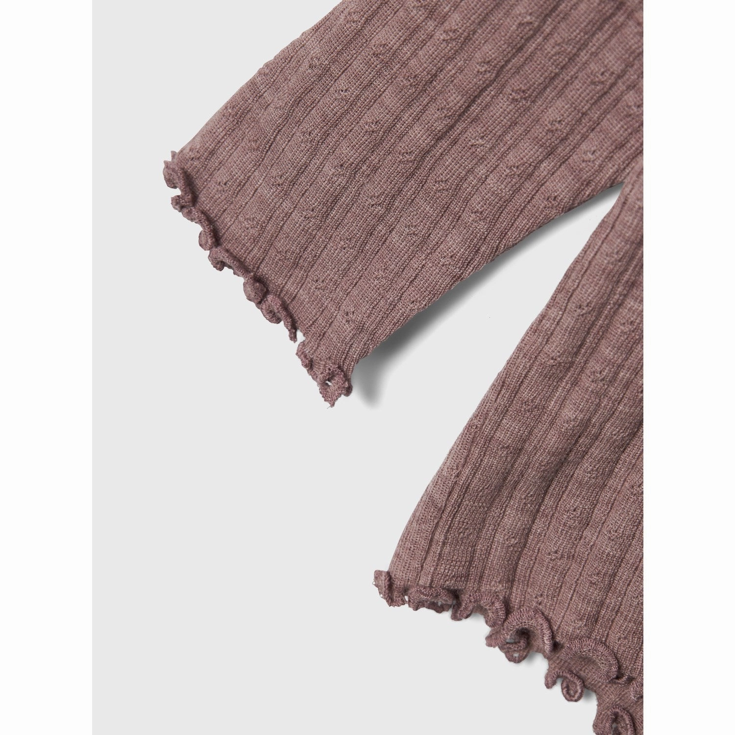 Two Tone Stitching Unmatched comfort Name It Purple Dove Wossa Wool/Silk Rib Blouse