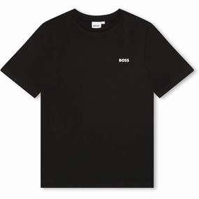 contrast Hugo Boss T-shirt Black