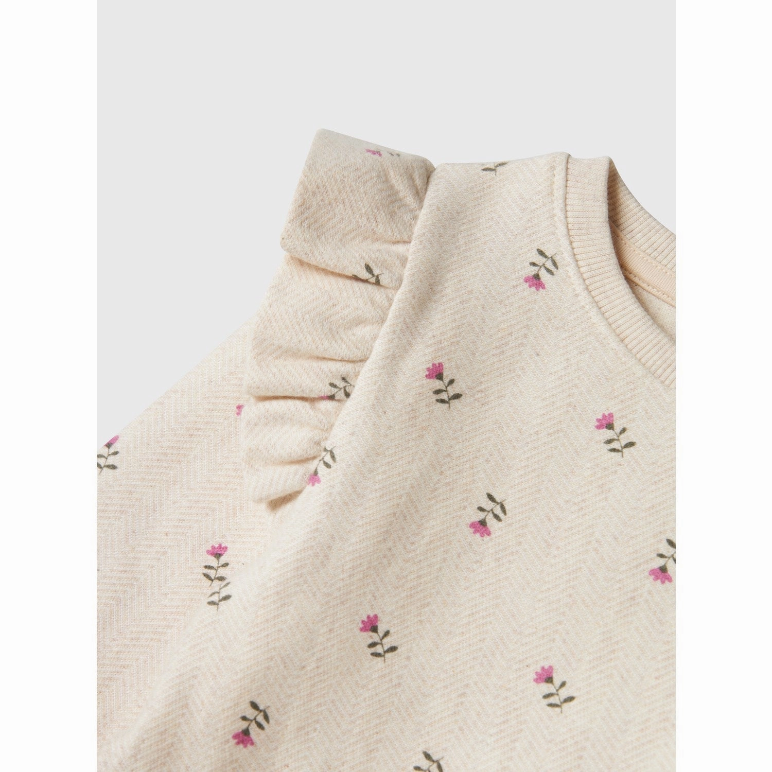 Name It Peyote Melange Onulla Sweat Dress Neutral Finish Brunch Tone