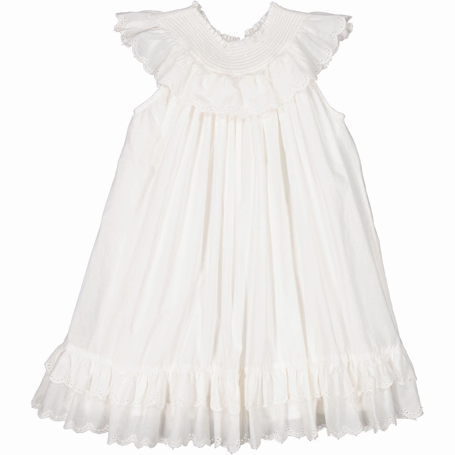 MarMar Broderie Anglaise Cloud Druse Frill Dress Fall Go Versatile Mood