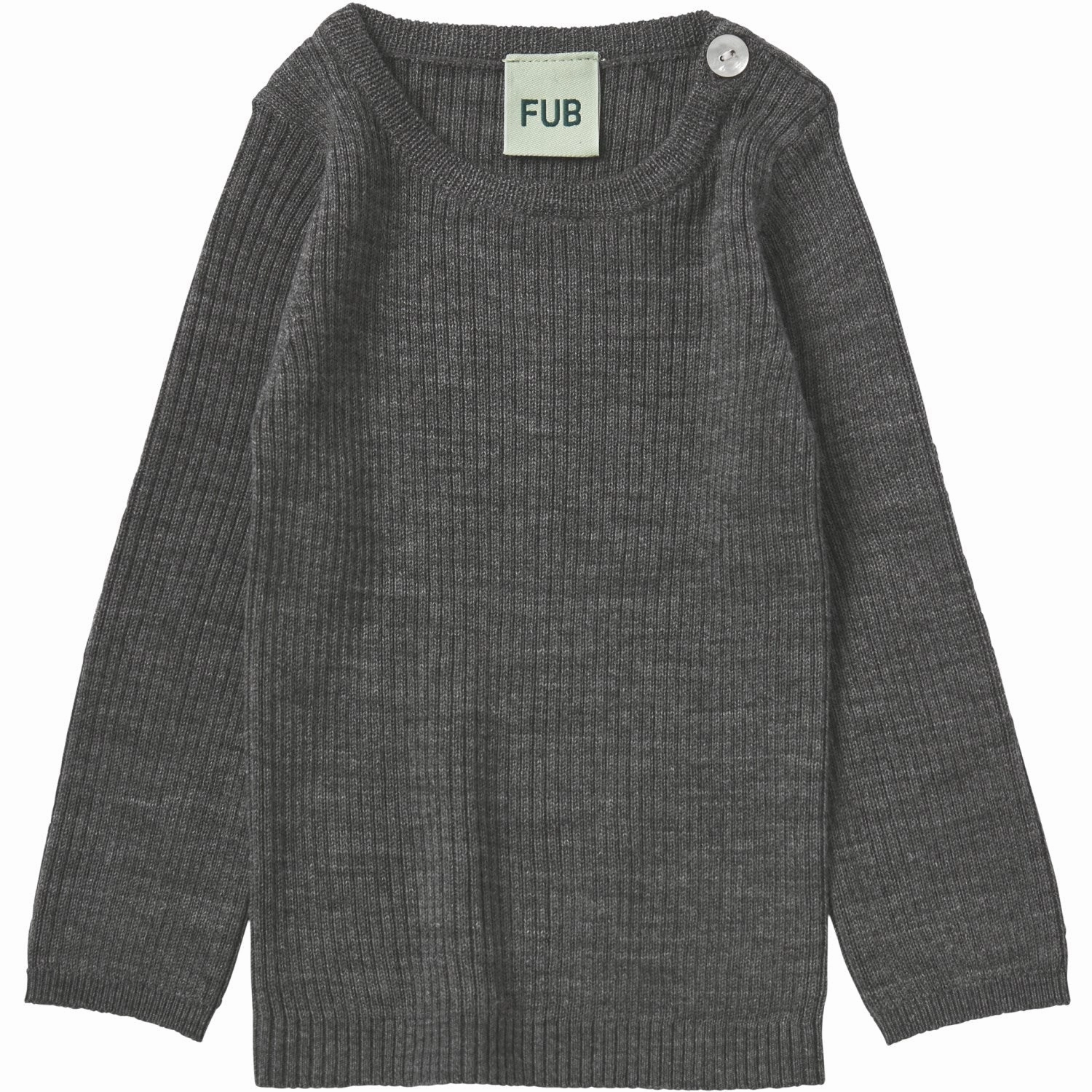 Sustainable Choice FUB Grey Melange Baby Rib Tee L/S