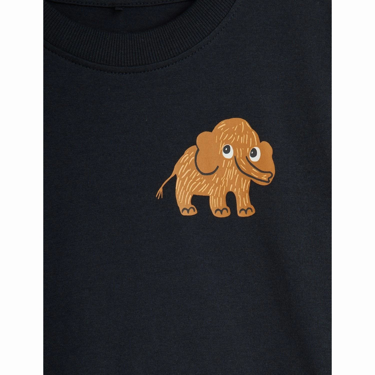 Mini Rodini Black Mammoth Sp Ls Tee Clean Edge Trim Holiday Style